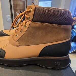 NEW MENS SZ 12 CHESTNUT UGG EMMETT 1115834 LEATHER WATERPROOF WINTER DUCK BOOTS